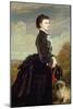 Portrait of a Lady in Black with a Dog, 1875-James Archer-Mounted Giclee Print