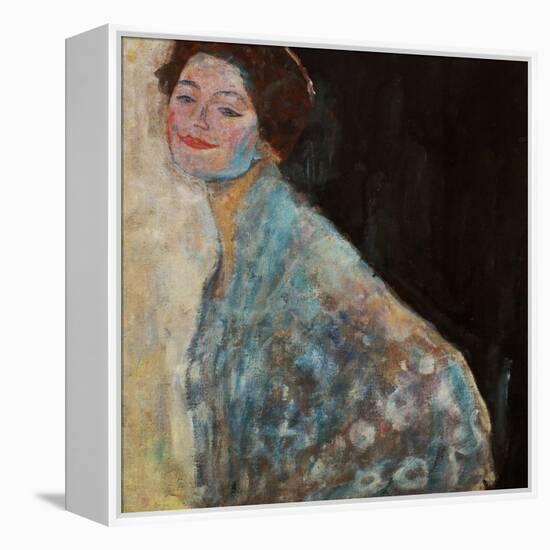 Portrait of a Lady in White, 1917/18-Gustav Klimt-Framed Premier Image Canvas