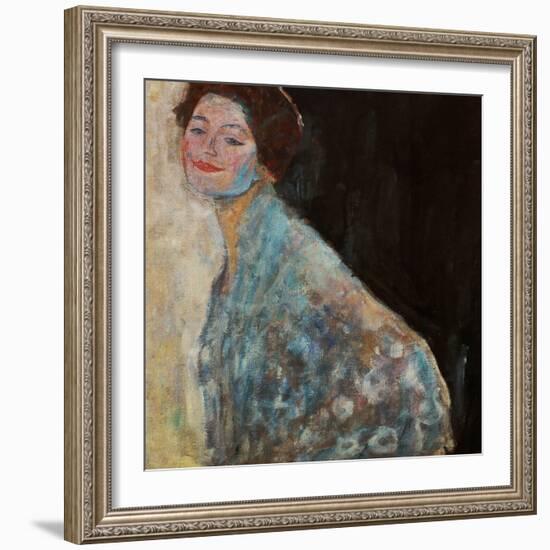 Portrait of a Lady in White, 1917/18-Gustav Klimt-Framed Giclee Print