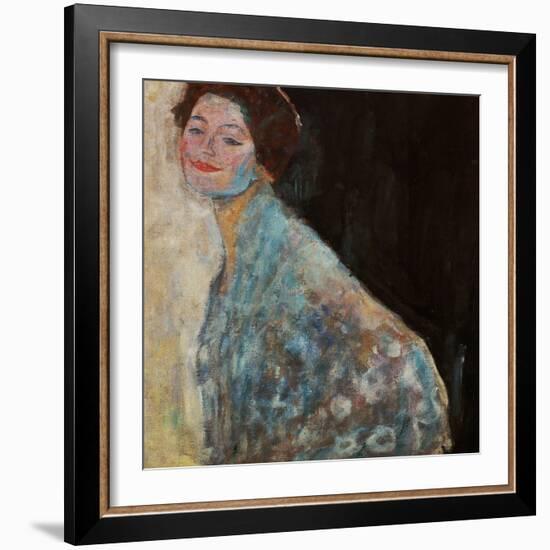 Portrait of a Lady in White, 1917/18-Gustav Klimt-Framed Giclee Print