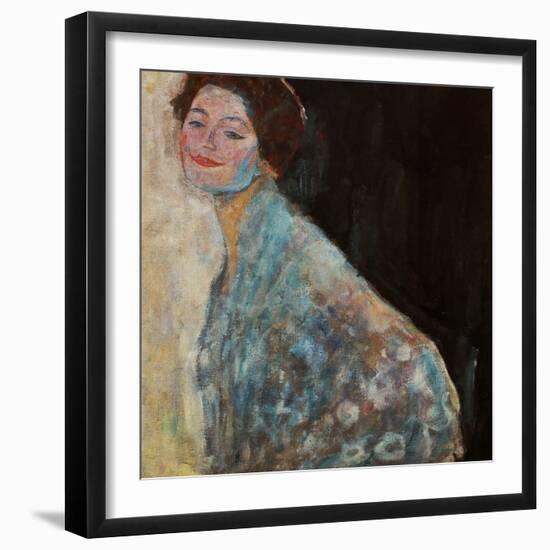 Portrait of a Lady in White, 1917/18-Gustav Klimt-Framed Giclee Print