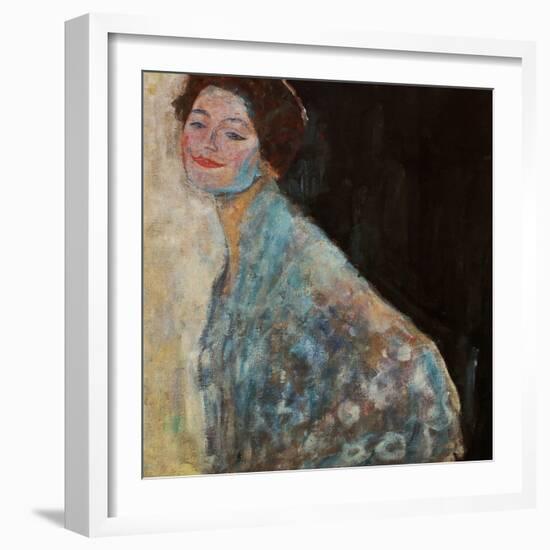 Portrait of a Lady in White, 1917/18-Gustav Klimt-Framed Giclee Print