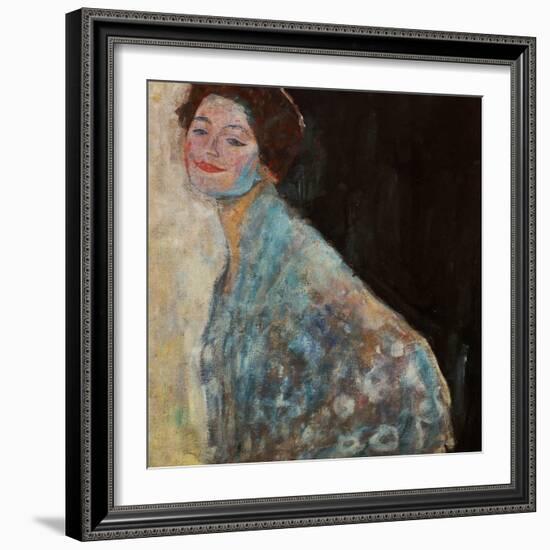 Portrait of a Lady in White, 1917/18-Gustav Klimt-Framed Giclee Print