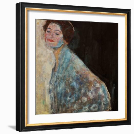 Portrait of a Lady in White, 1917/18-Gustav Klimt-Framed Giclee Print