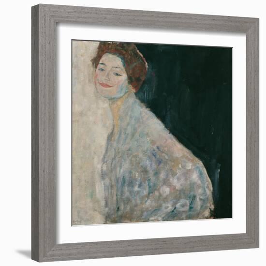 Portrait of a Lady in white, 1917-Gustav Klimt-Framed Giclee Print