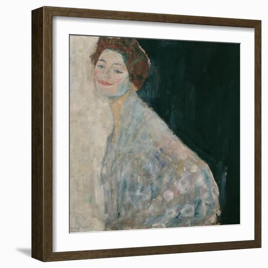 Portrait of a Lady in white, 1917-Gustav Klimt-Framed Giclee Print