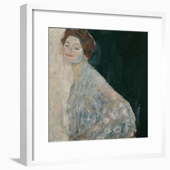 Portrait of a Lady in white, 1917-Gustav Klimt-Framed Giclee Print