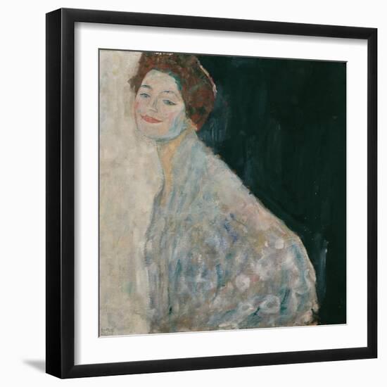 Portrait of a Lady in white, 1917-Gustav Klimt-Framed Giclee Print