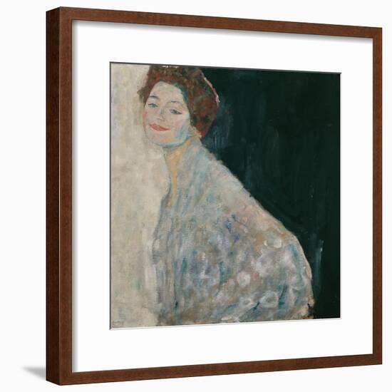 Portrait of a Lady in white, 1917-Gustav Klimt-Framed Giclee Print