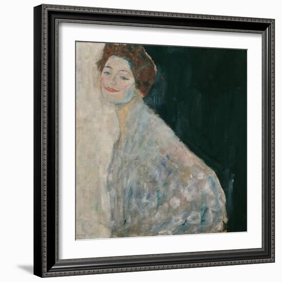 Portrait of a Lady in white, 1917-Gustav Klimt-Framed Giclee Print