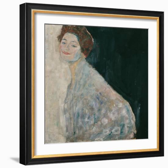 Portrait of a Lady in white, 1917-Gustav Klimt-Framed Giclee Print