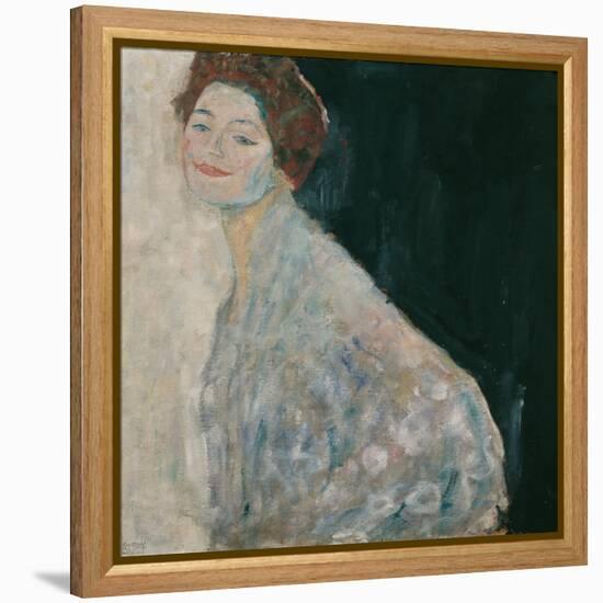 Portrait of a Lady in white, 1917-Gustav Klimt-Framed Premier Image Canvas