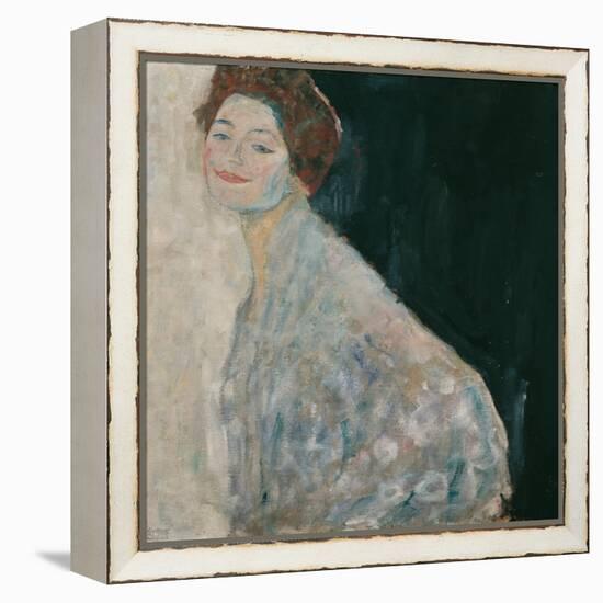 Portrait of a Lady in white, 1917-Gustav Klimt-Framed Premier Image Canvas