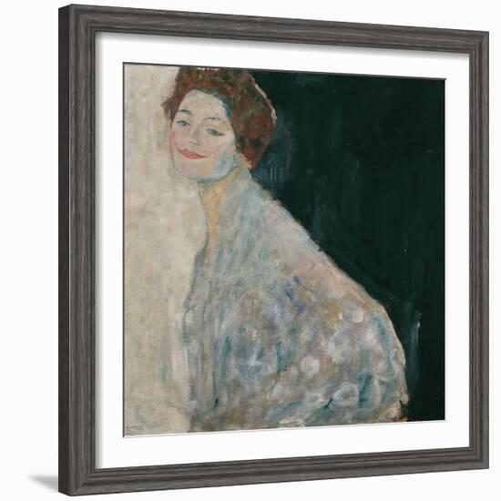 Portrait of a Lady in white, 1917-Gustav Klimt-Framed Giclee Print