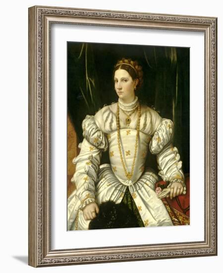 Portrait of a Lady in White, C.1540-Moretto Da Brescia-Framed Giclee Print