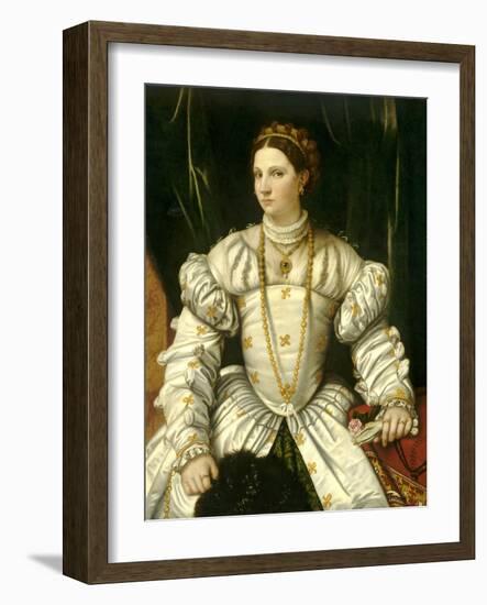 Portrait of a Lady in White, C.1540-Moretto Da Brescia-Framed Giclee Print