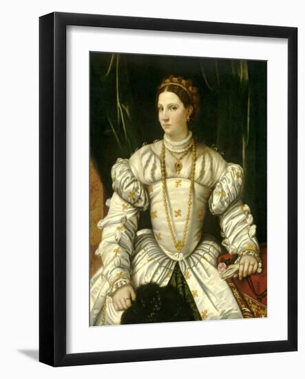Portrait of a Lady in White, C.1540-Moretto Da Brescia-Framed Giclee Print