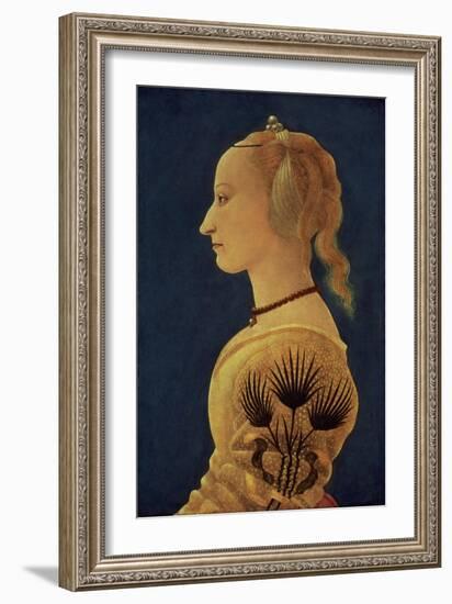 Portrait of a Lady in Yellow, circa 1465-Alesso Baldovinetti-Framed Giclee Print