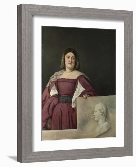 Portrait of a Lady (La Schiavon), C. 1510-Titian (Tiziano Vecelli)-Framed Giclee Print