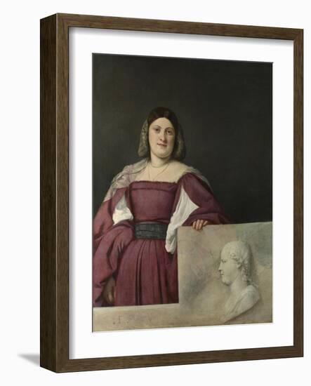 Portrait of a Lady (La Schiavon), C. 1510-Titian (Tiziano Vecelli)-Framed Giclee Print