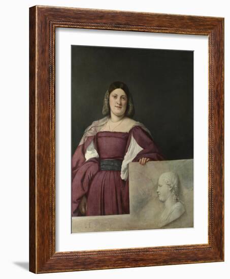 Portrait of a Lady (La Schiavon), C. 1510-Titian (Tiziano Vecelli)-Framed Giclee Print