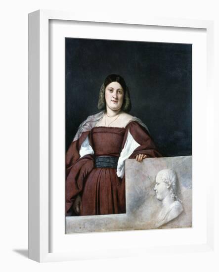 Portrait of a Lady, La Schiavona (The Dalmatian Woman), C1510-1512-Titian (Tiziano Vecelli)-Framed Giclee Print