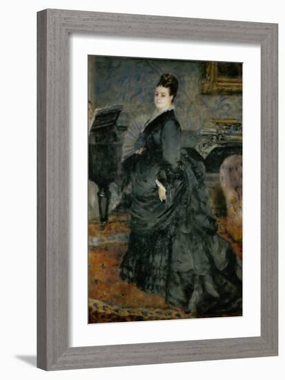 Portrait of a Lady (Mme. Georges Hartmann?), 1874-Pierre-Auguste Renoir-Framed Giclee Print