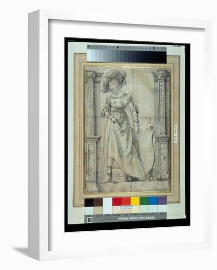 Portrait of a Lady (Pen & Ink with Wash on Paper)-Peter Paul Rubens-Framed Giclee Print