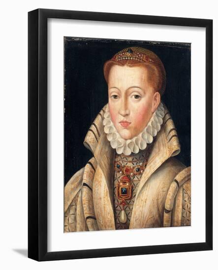 Portrait of a Lady, Previously Identified as Lady Jane Grey-Francois Clouet-Framed Giclee Print