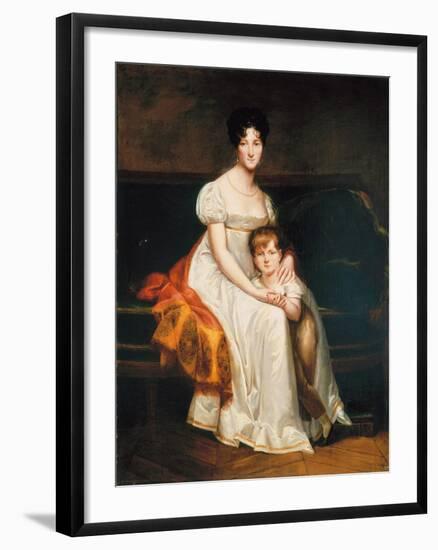 Portrait of a Lady, Said to Be Louise Catherine Eleonore De La Plaigne, 1814-Pierre-Paul Prud'hon-Framed Giclee Print