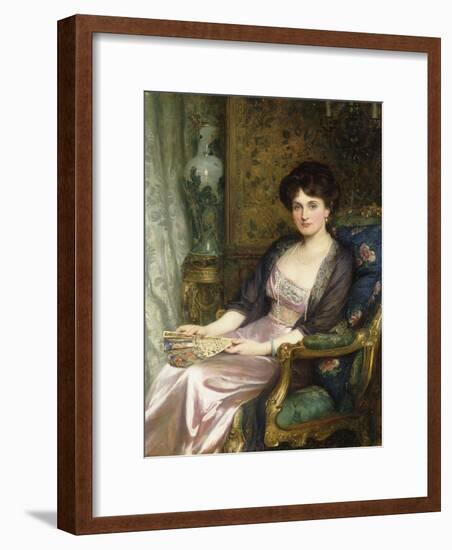 Portrait of a Lady Said to Be the Artist's Wife, 1911-Frank Bernard Dicksee-Framed Premium Giclee Print