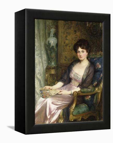 Portrait of a Lady Said to Be the Artist's Wife, 1911-Frank Bernard Dicksee-Framed Premier Image Canvas