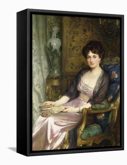 Portrait of a Lady Said to Be the Artist's Wife, 1911-Frank Bernard Dicksee-Framed Premier Image Canvas