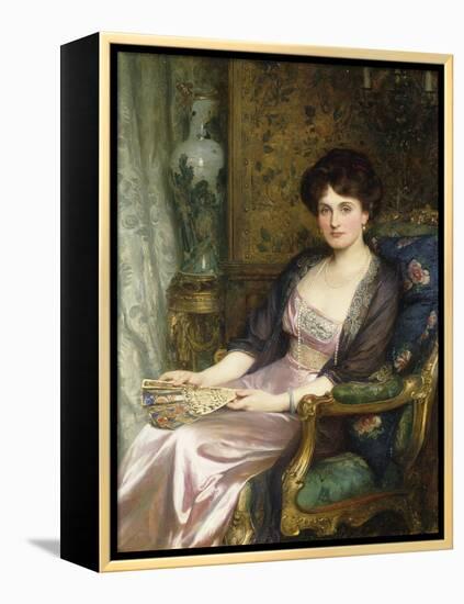 Portrait of a Lady Said to Be the Artist's Wife, 1911-Frank Bernard Dicksee-Framed Premier Image Canvas