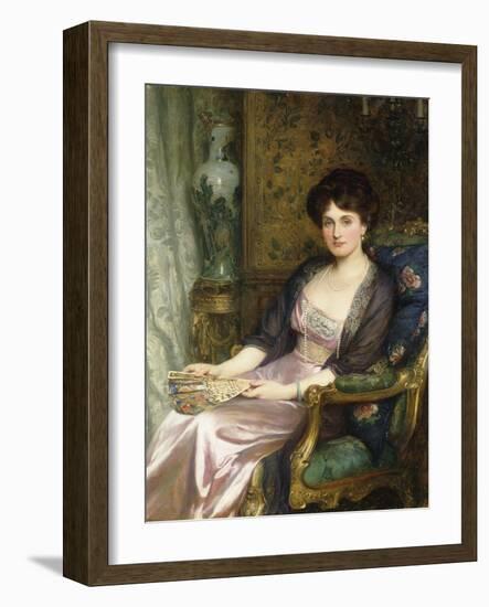 Portrait of a Lady Said to Be the Artist's Wife, 1911-Frank Bernard Dicksee-Framed Giclee Print