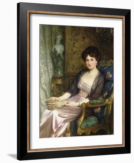 Portrait of a Lady Said to Be the Artist's Wife, 1911-Frank Bernard Dicksee-Framed Giclee Print