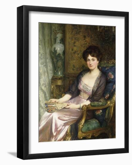 Portrait of a Lady Said to Be the Artist's Wife, 1911-Frank Bernard Dicksee-Framed Giclee Print