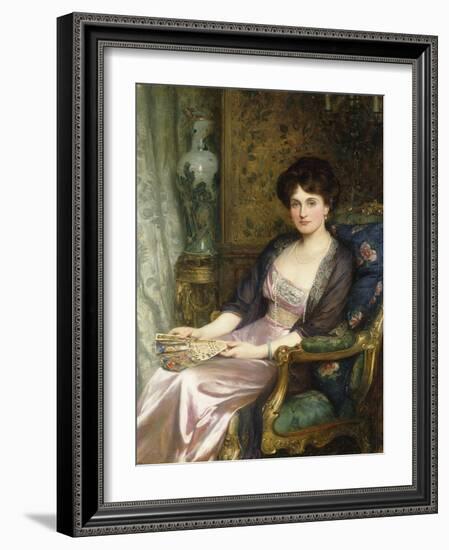 Portrait of a Lady Said to Be the Artist's Wife, 1911-Frank Bernard Dicksee-Framed Giclee Print