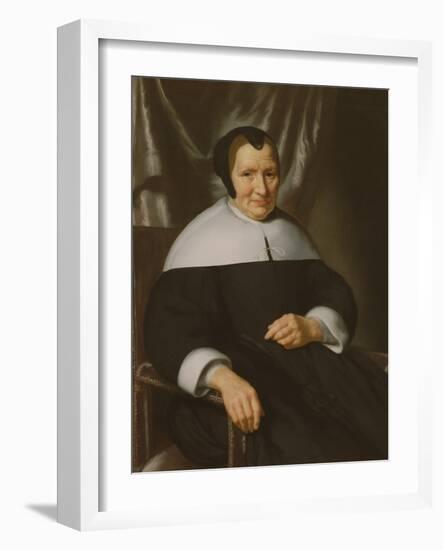 Portrait of a Lady Seated in an Armchair (Oil on Canvas)-Nicolaes Maes-Framed Giclee Print