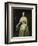 Portrait of a Lady Standing Three-Quarter Length Wearing a White Dress-August Schiott-Framed Giclee Print