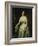 Portrait of a Lady Standing Three-Quarter Length Wearing a White Dress-August Schiott-Framed Giclee Print