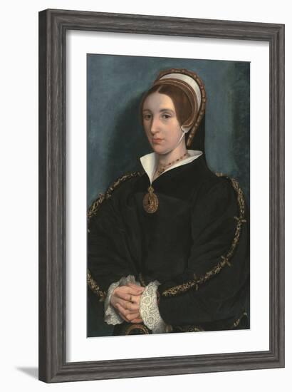 Portrait of a Lady, Thought to Be Catherine Howard-Hans Holbein the Younger-Framed Giclee Print