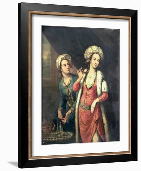 Portrait of a Lady Thought to Be Lady Mary Wortley Montagu-George Knapton-Framed Giclee Print