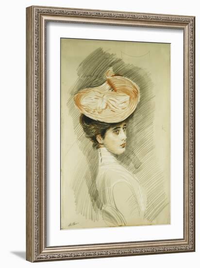 Portrait of a Lady, thought to be Madame Helleu-Paul Cesar Helleu-Framed Giclee Print