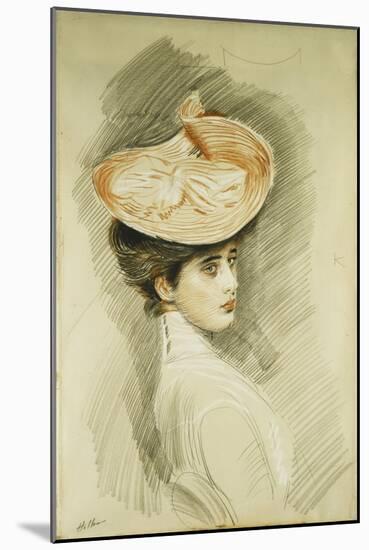 Portrait of a Lady, Thought to Be Madame Helleu-Paul Cesar Helleu-Mounted Giclee Print