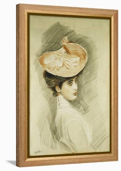 Portrait of a Lady, Thought to Be Madame Helleu-Paul Cesar Helleu-Framed Premier Image Canvas