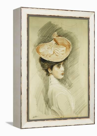 Portrait of a Lady, Thought to Be Madame Helleu-Paul Cesar Helleu-Framed Premier Image Canvas