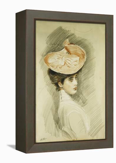 Portrait of a Lady, Thought to Be Madame Helleu-Paul Cesar Helleu-Framed Premier Image Canvas