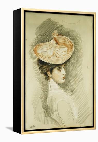 Portrait of a Lady, Thought to Be Madame Helleu-Paul Cesar Helleu-Framed Premier Image Canvas