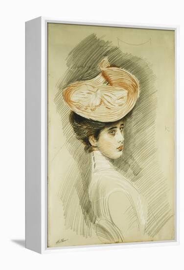 Portrait of a Lady, Thought to Be Madame Helleu-Paul Cesar Helleu-Framed Premier Image Canvas